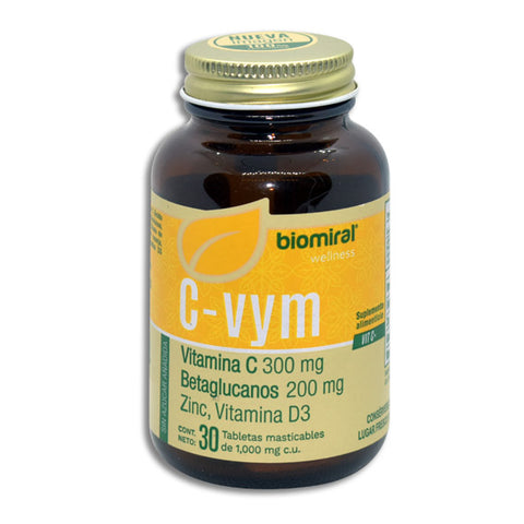 C-VYM  Tabletas c/30 - Betaglucanos, Naranja, Vitamina C, D y Zinc