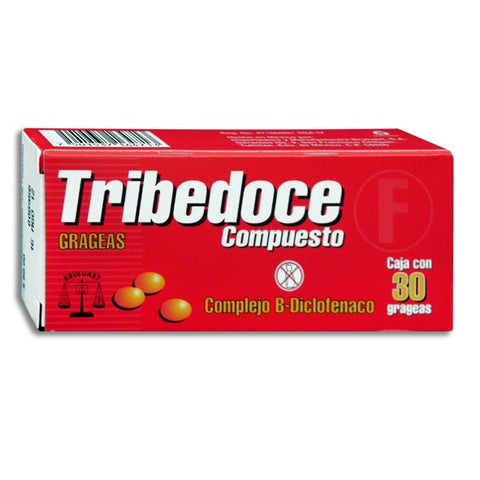 TRIBEDOCE COMPUESTO F - Grageas - c/30 - Diclofenaco, Complejo B