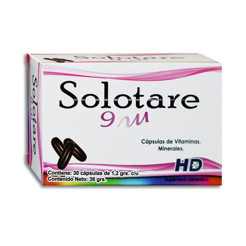 SOLOTARE 9M MESES C/30 CAP -Vitaminas y Minerales para la etapa de Gestación.